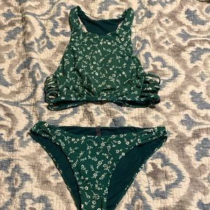 Ardenes green and white floral bikini